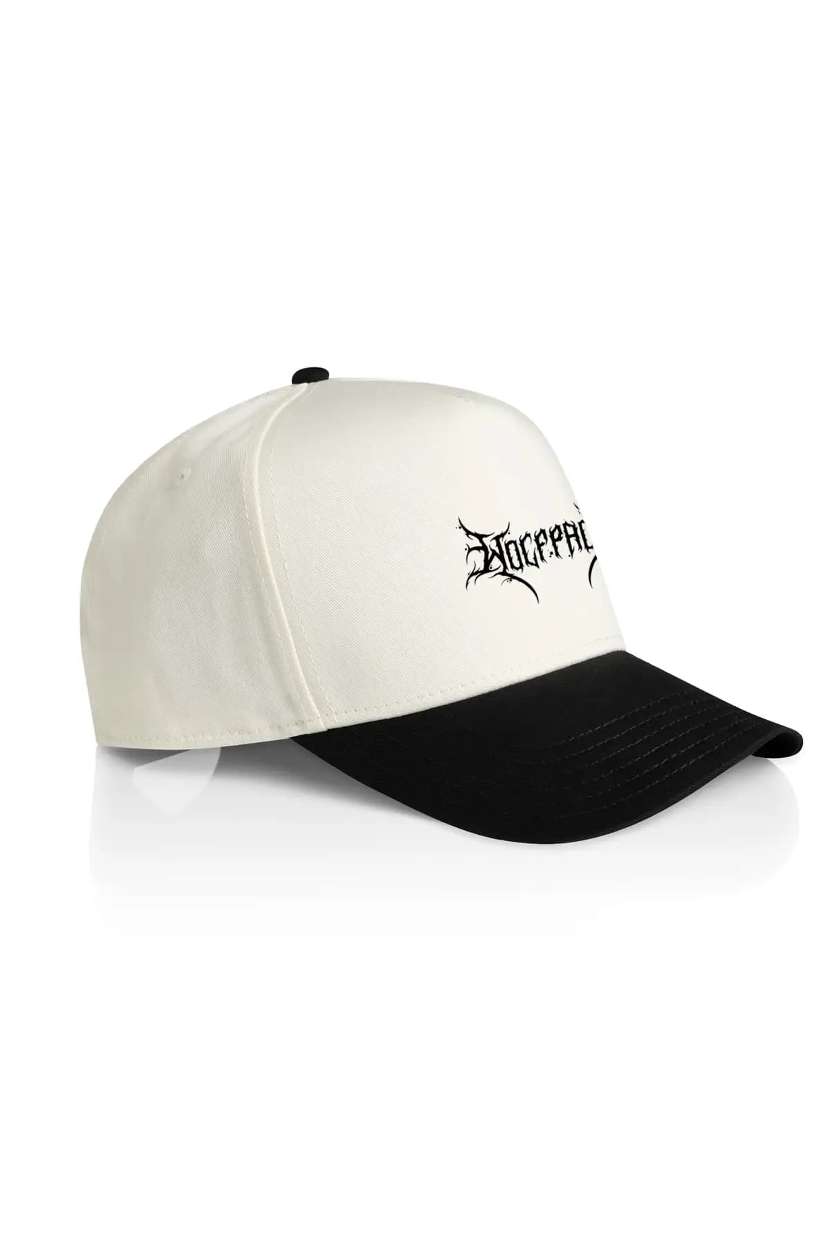 Bone hat with BLACK LOTUS FRAME CAP  print - Wolfpack Clothing
