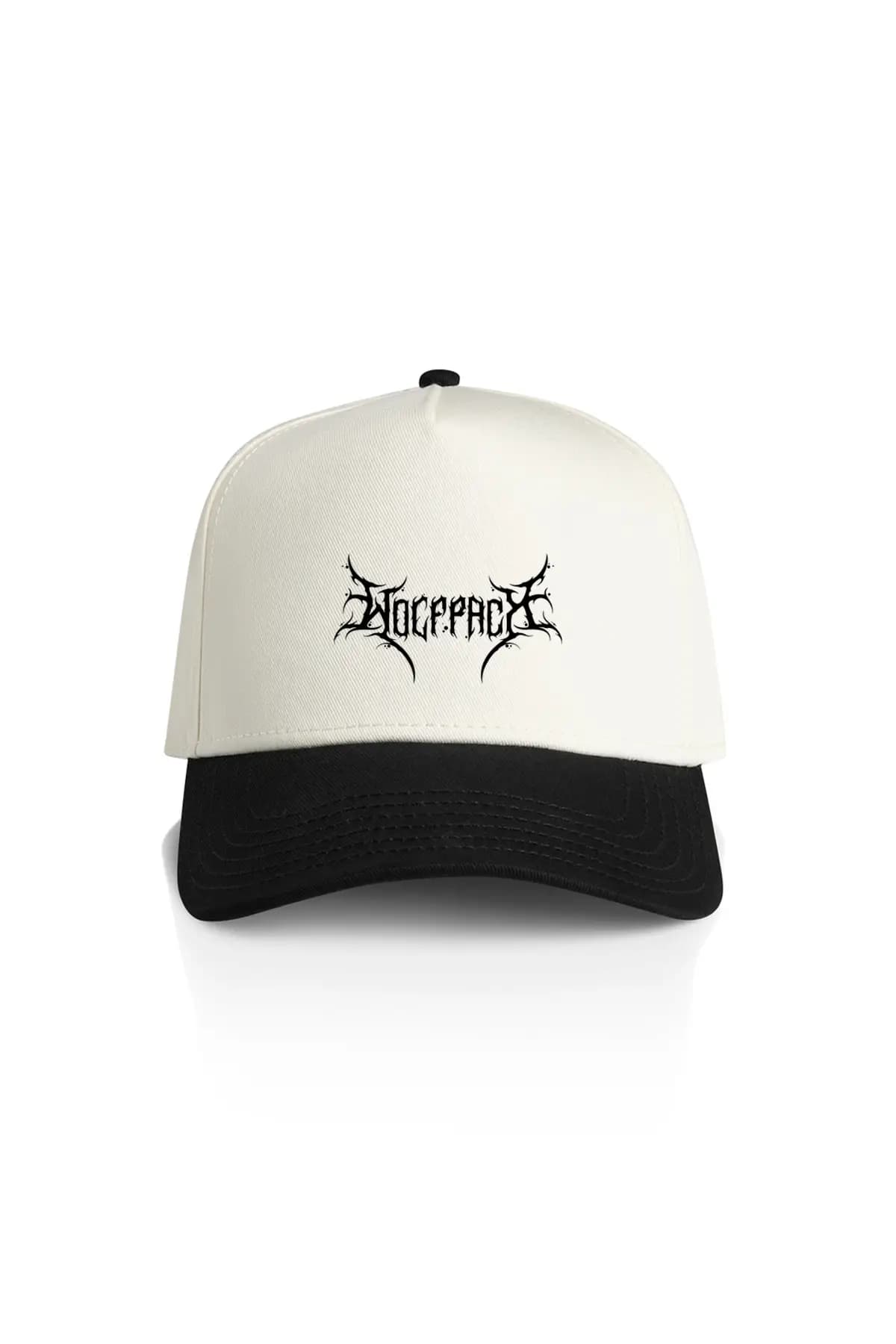 Bone hat with BLACK LOTUS FRAME CAP  print - Wolfpack Clothing