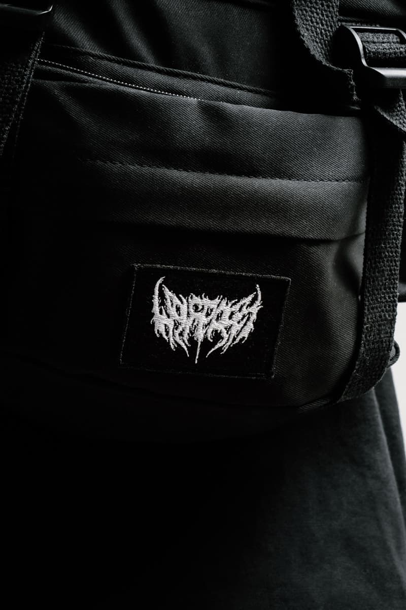Black bag with CORE BACKPACK print - Wolfpack Clothing