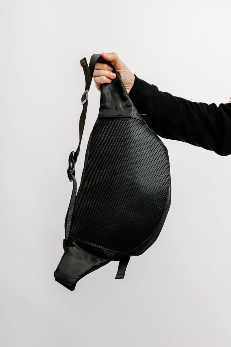 Black bag with CORE CROSSBODY BAG OVERSIZED print - Wolfpack Clothing