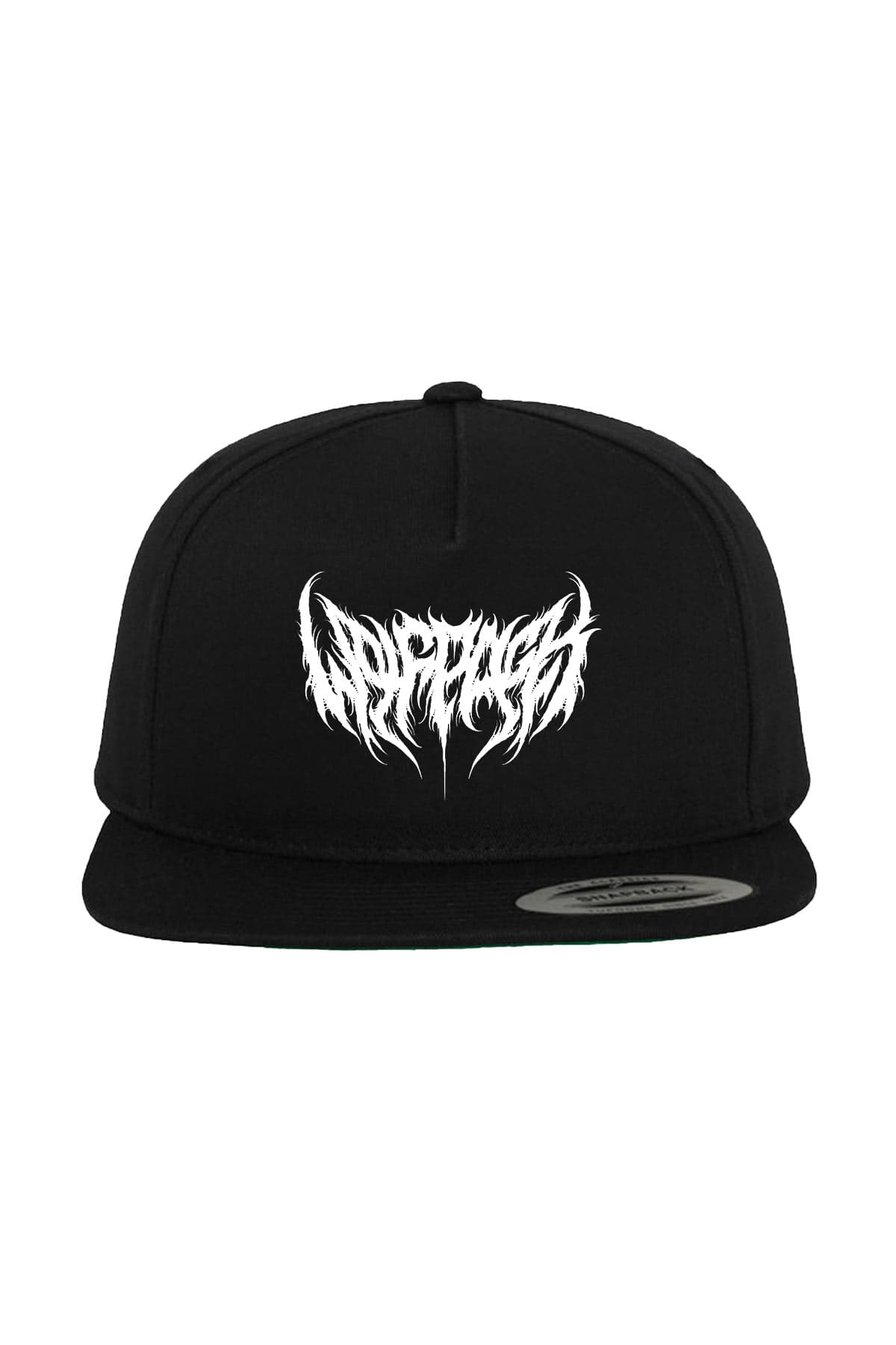 Black hat with CORE SNAPBACK print - Wolfpack Clothing