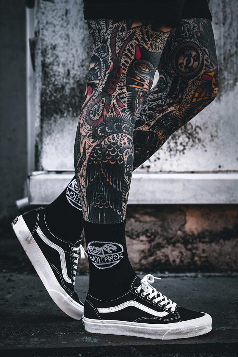 Black socks with DINOSAUR SOCKS print - Wolfpack Clothing