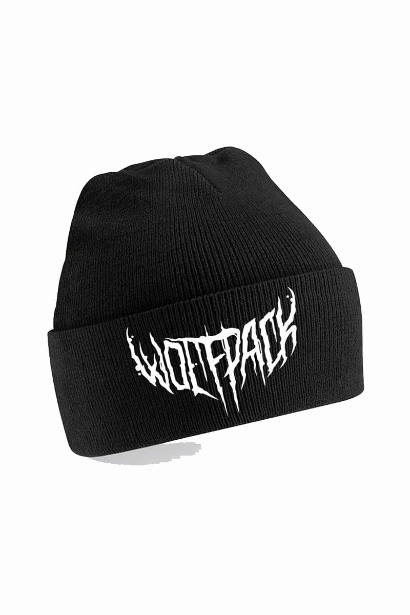 Black hat with METAL BEANIE print - Wolfpack Clothing