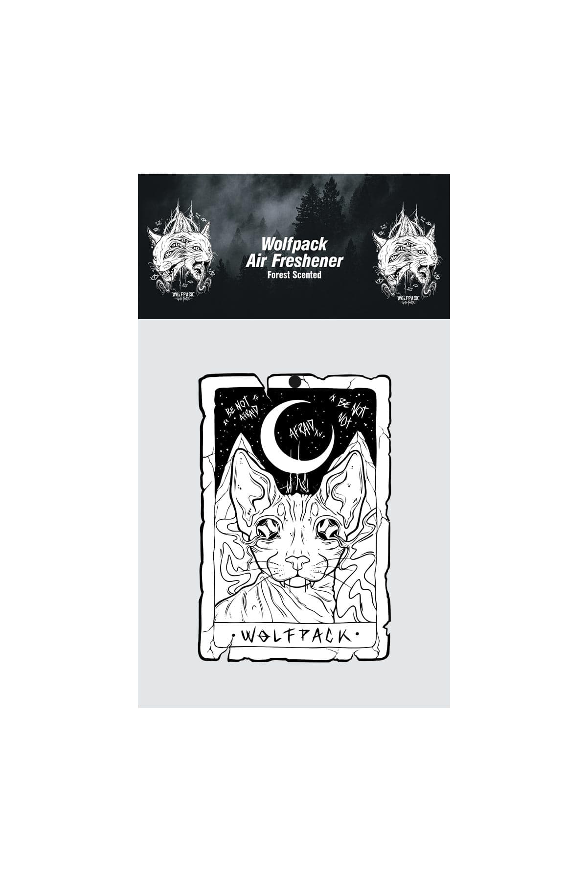 Black sticker with WOLFPACK AIR FRESHENER print - Wolfpack Clothing