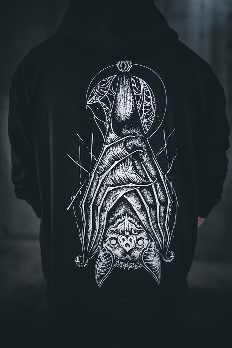 Black hoodie with ECLIPSE HOODIE UNISEX print - Wolfpack Clothing