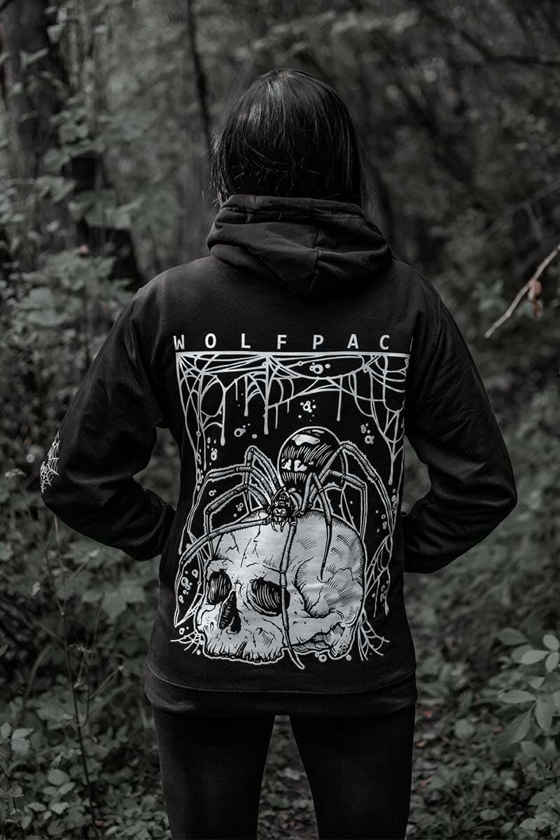 Black hoodie with NEUROTOXIN HOODIE UNISEX print - Wolfpack Clothing