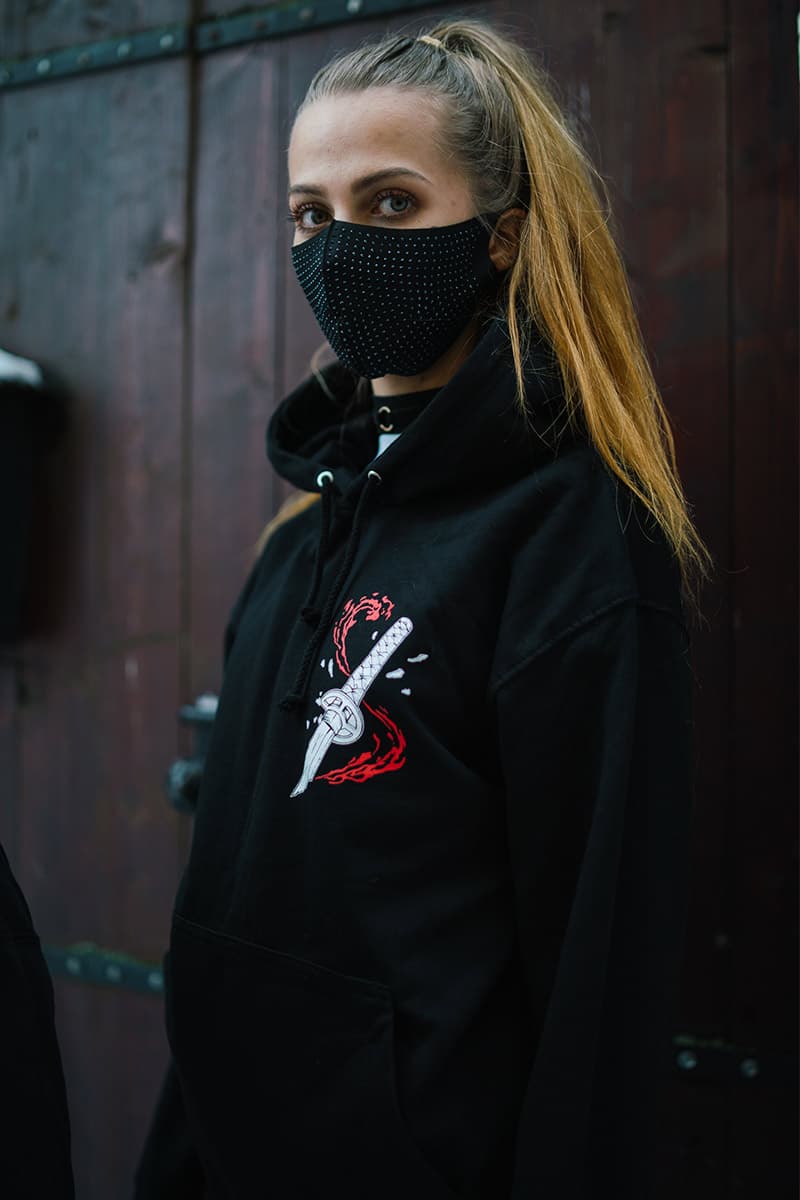Black hoodie with RYU HOODIE UNISEX print - Wolfpack Clothing