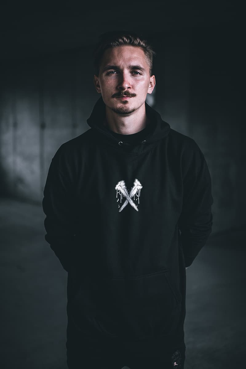 Black hoodie with UNDEAD HOODIE UNISEX print - Wolfpack Clothing
