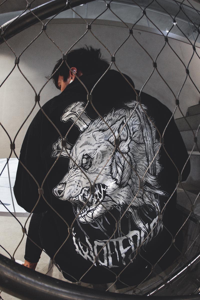 Black hoodie with UNDEAD HOODIE UNISEX print - Wolfpack Clothing