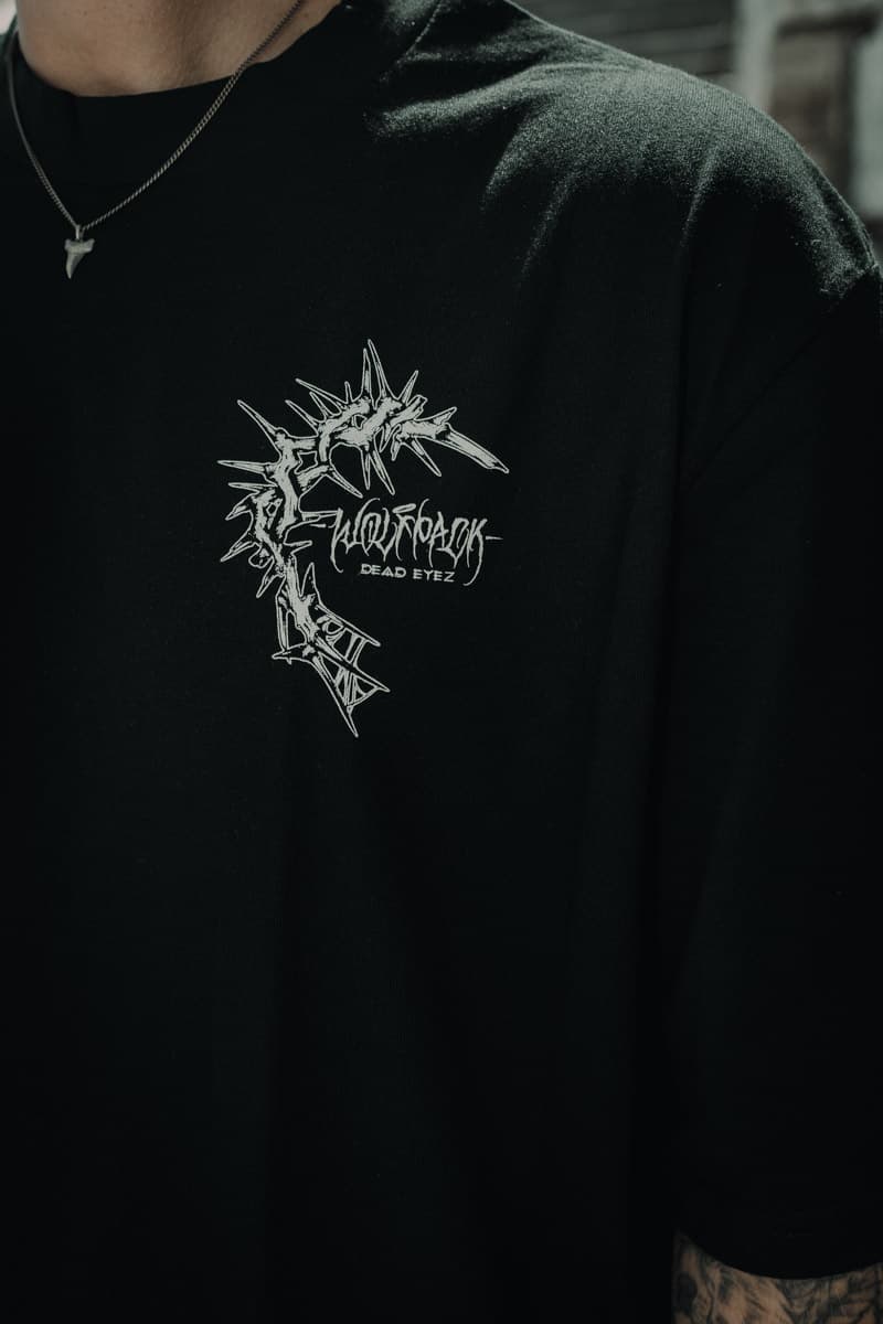 Black oversized t-shirt with BLOOD BITE OVERSIZED TEE UNISEX print - Wolfpack Clothing