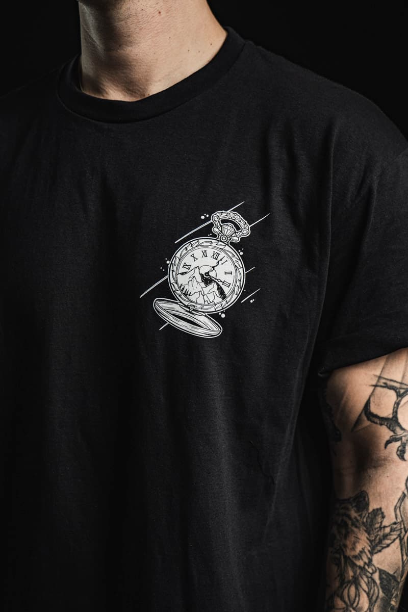 Black t-shirt with ARCTIC WIND TEE UNISEX print - Wolfpack Clothing