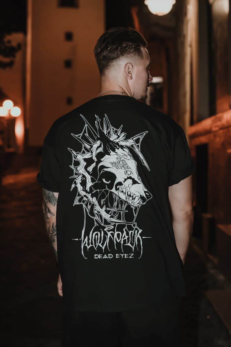 Black t-shirt with BLOOD BITE TEE UNISEX 2.0 print - Wolfpack Clothing