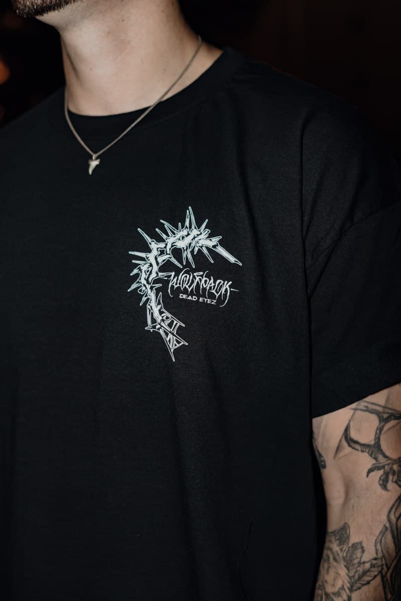 Black t-shirt with BLOOD BITE TEE UNISEX 2.0 print - Wolfpack Clothing