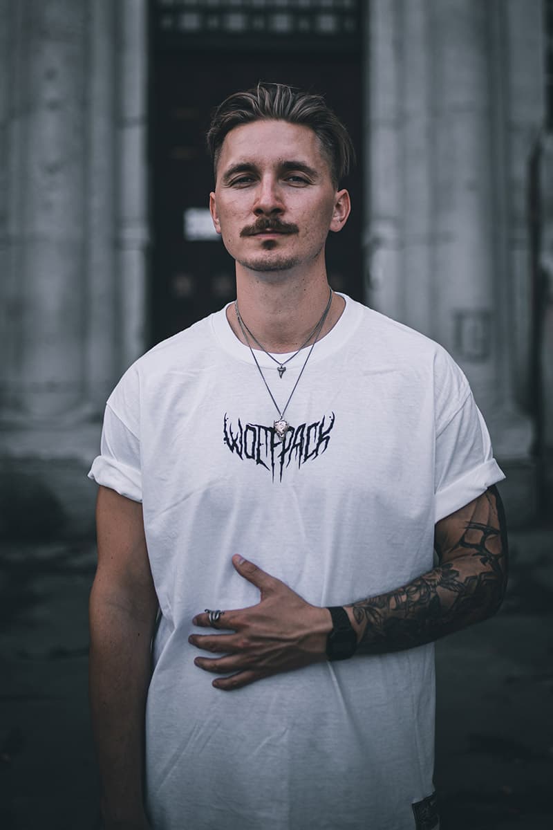 White t-shirt with CATHARSIS TEE UNISEX print - Wolfpack Clothing