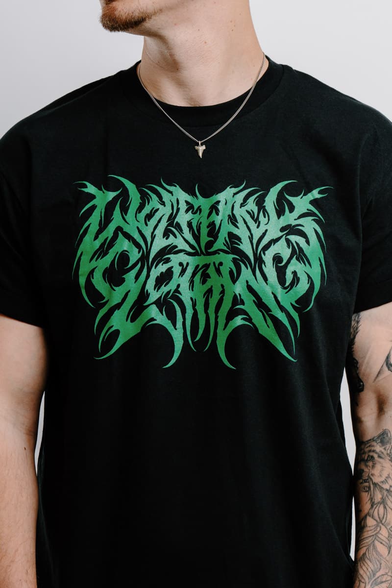 Black t-shirt with CHAOS TEE UNISEX print - Wolfpack Clothing