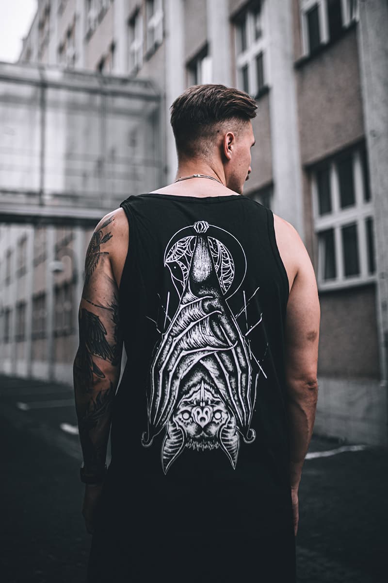 Black tank top with ECLIPSE TANK TOP UNISEX print - Wolfpack Clothing