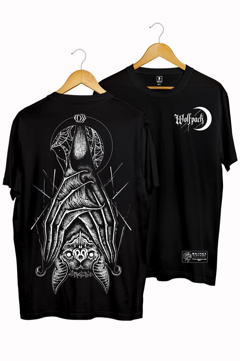 Black t-shirt with ECLIPSE TEE UNISEX print - Wolfpack Clothing