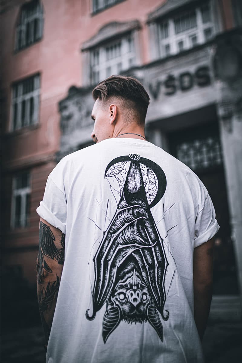 White t-shirt with ECLIPSE TEE UNISEX print - Wolfpack Clothing