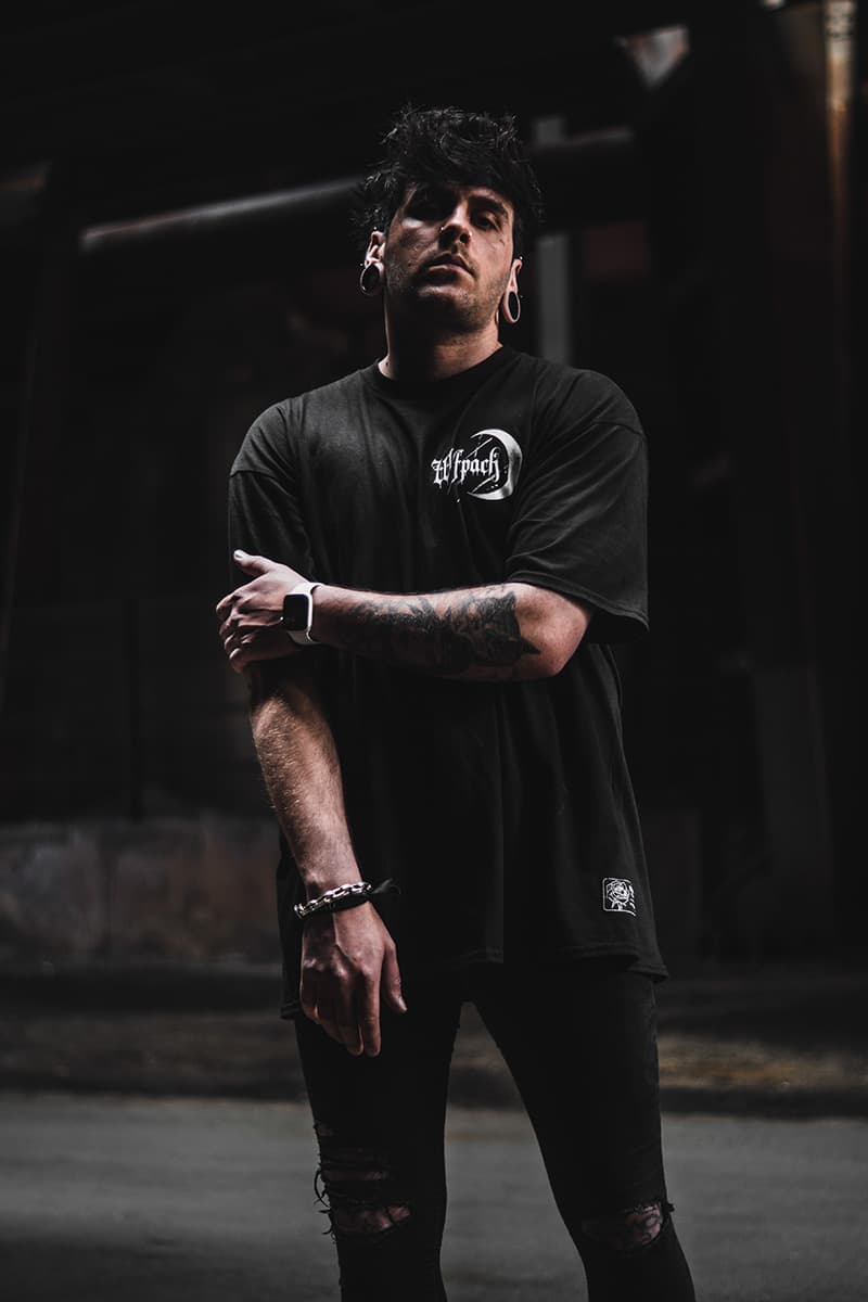 Black t-shirt with ECLIPSE TEE UNISEX print - Wolfpack Clothing