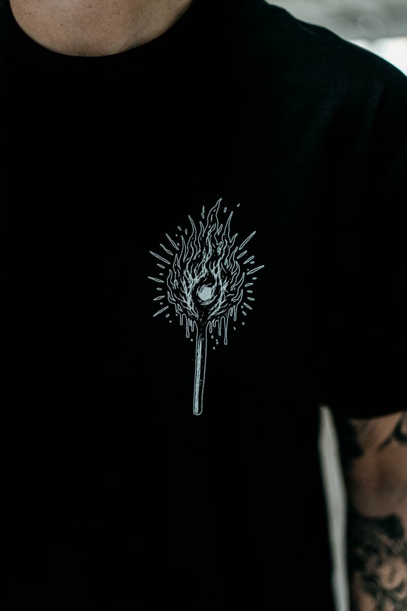 Black t-shirt with HELL WITHIN TEE UNISEX print - Wolfpack Clothing