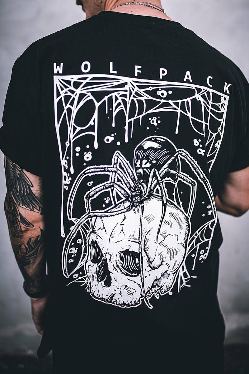 Black t-shirt with NEUROTOXIN TEE UNISEX print - Wolfpack Clothing
