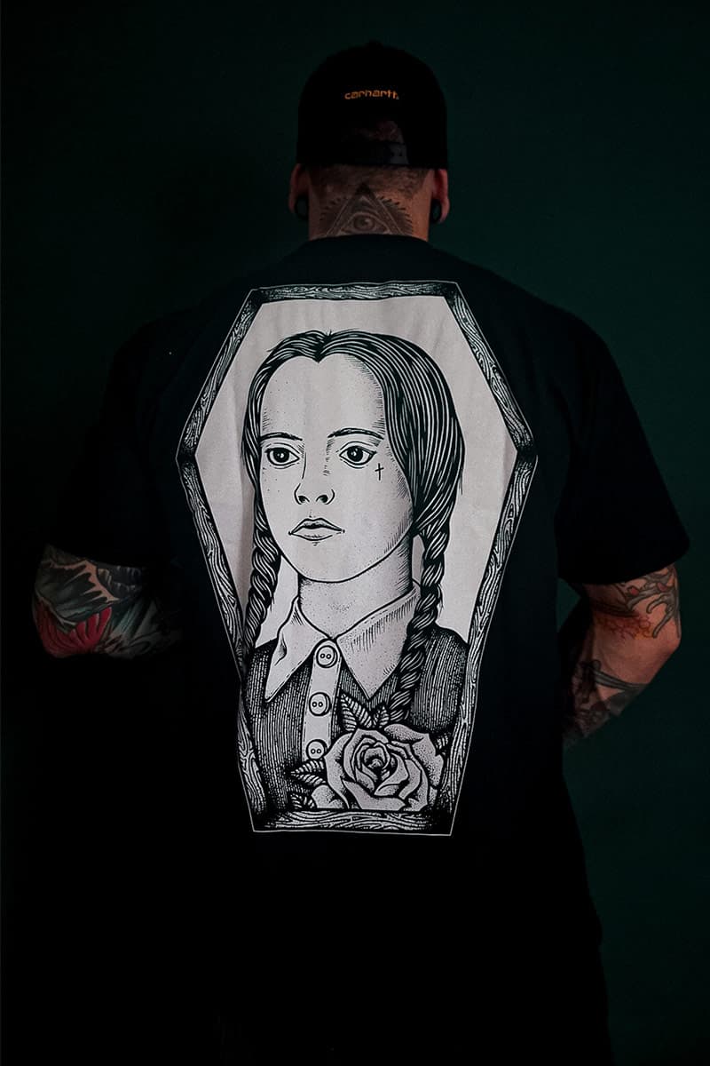 Black t-shirt with POISONED ROSE TEE UNISEX print - Wolfpack Clothing