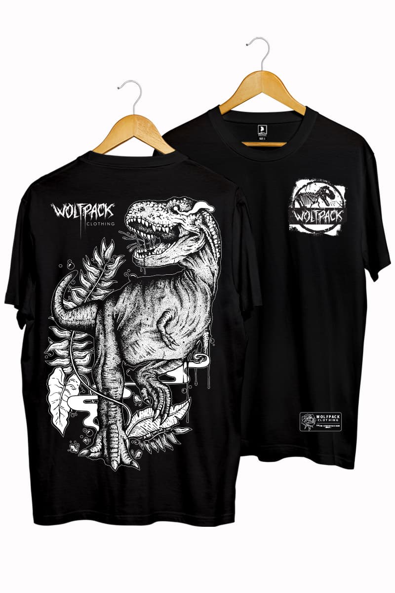 Black t-shirt with THE TYRANT TEE UNISEX print - Wolfpack Clothing