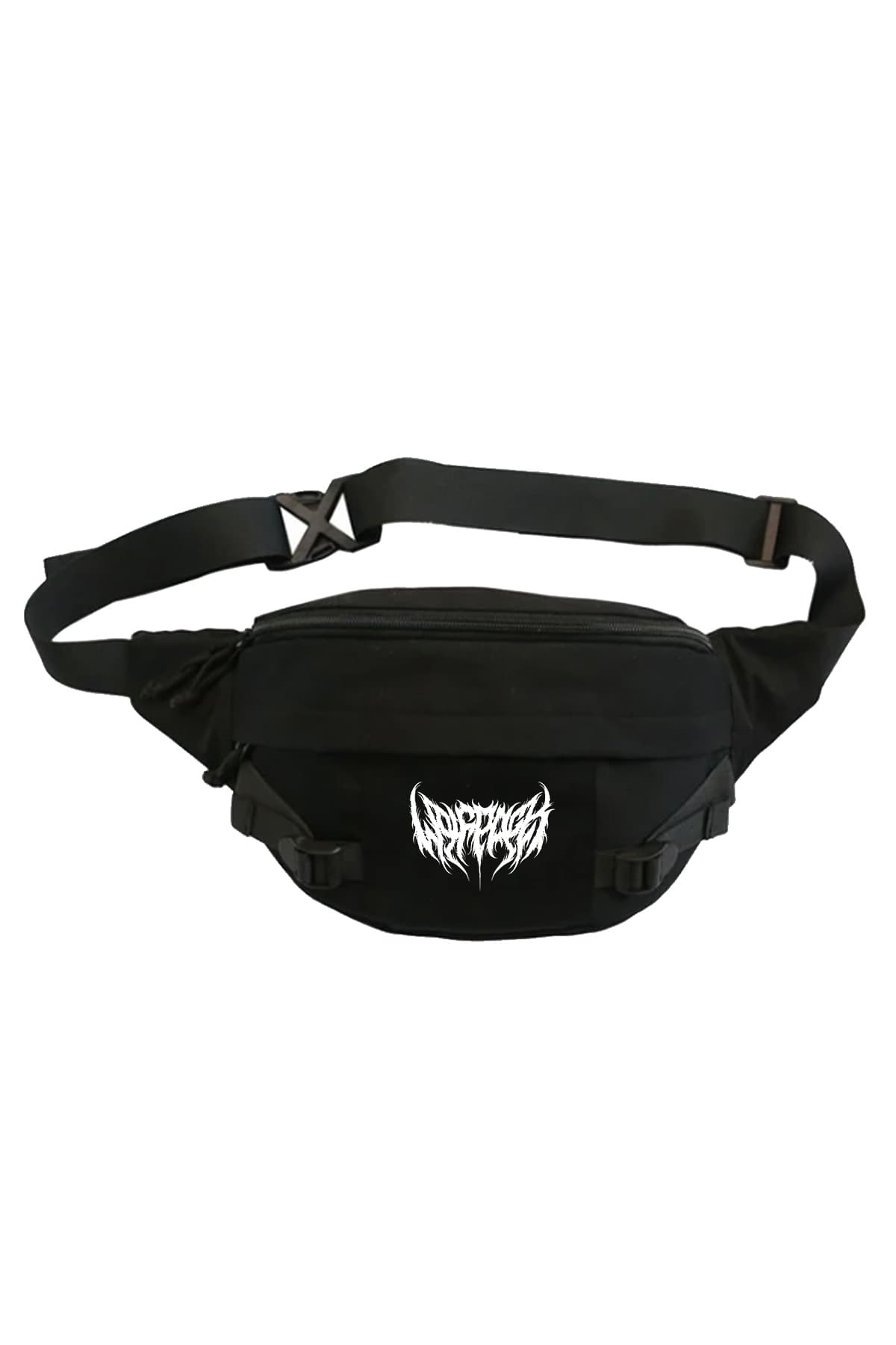Black bag with CORE CROSSBODY BAG OVERSIZED print - Wolfpack Clothing