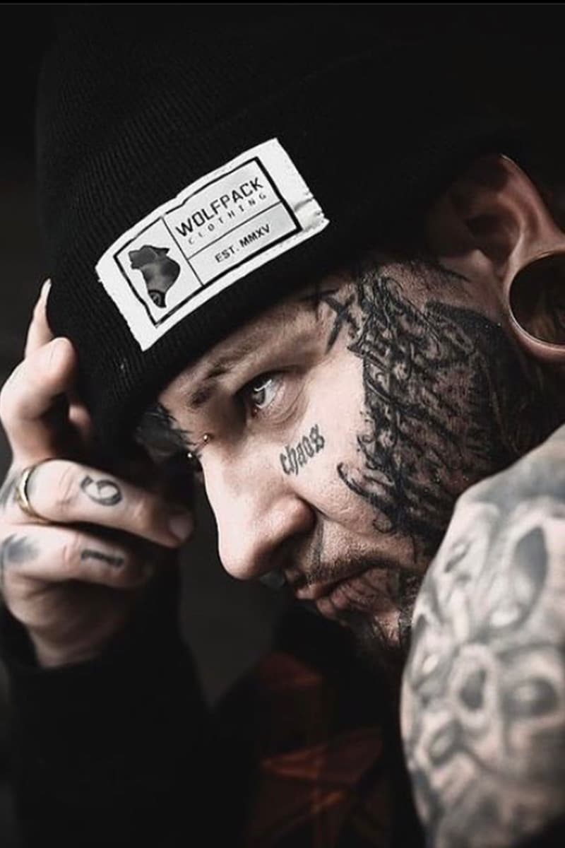 Black hat with WOLFPACK BEANIE print - Wolfpack Clothing
