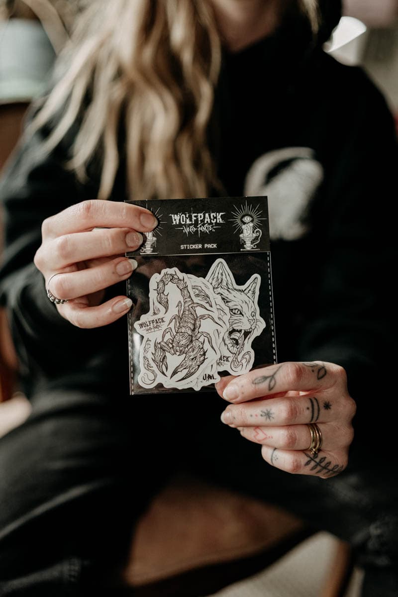 Sticker with NERO FORTE STICKERS PACK print - Wolfpack Clothing