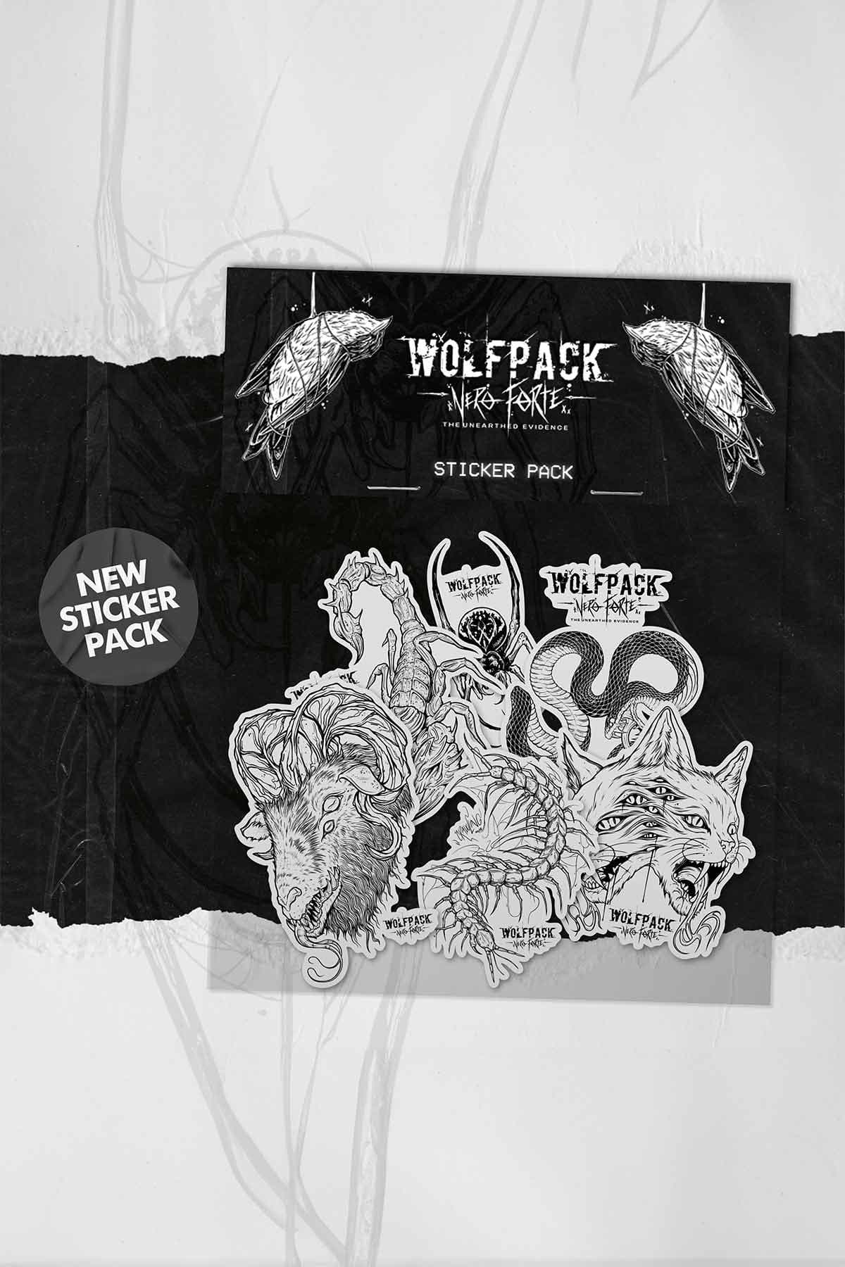 Sticker with NERO FORTE STICKERS PACK print - Wolfpack Clothing
