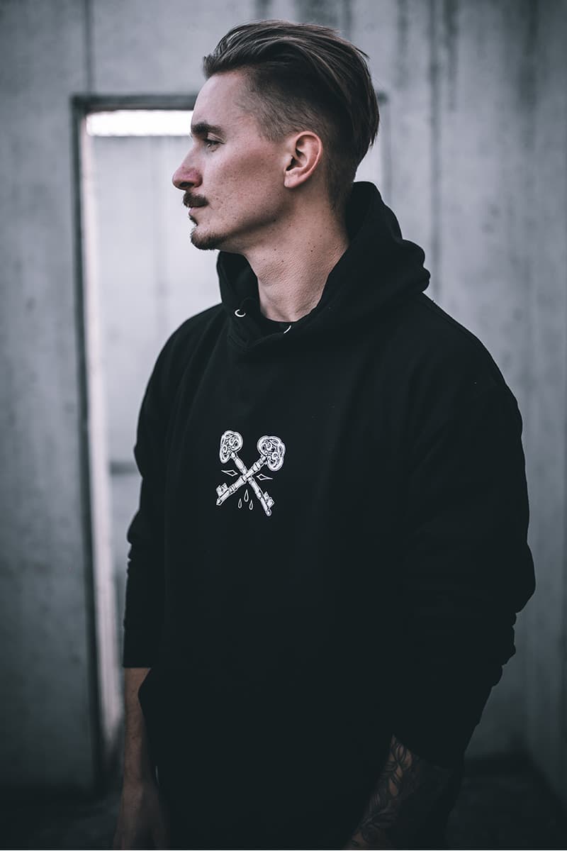 Black hoodie with NIGHT OWL HOODIE UNISEX print - Wolfpack Clothing