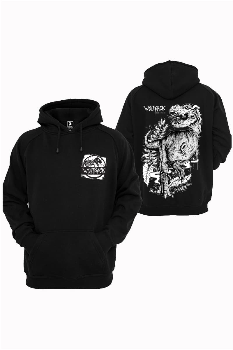Black hoodie with TYRANT HOODIE UNISEX print - Wolfpack Clothing