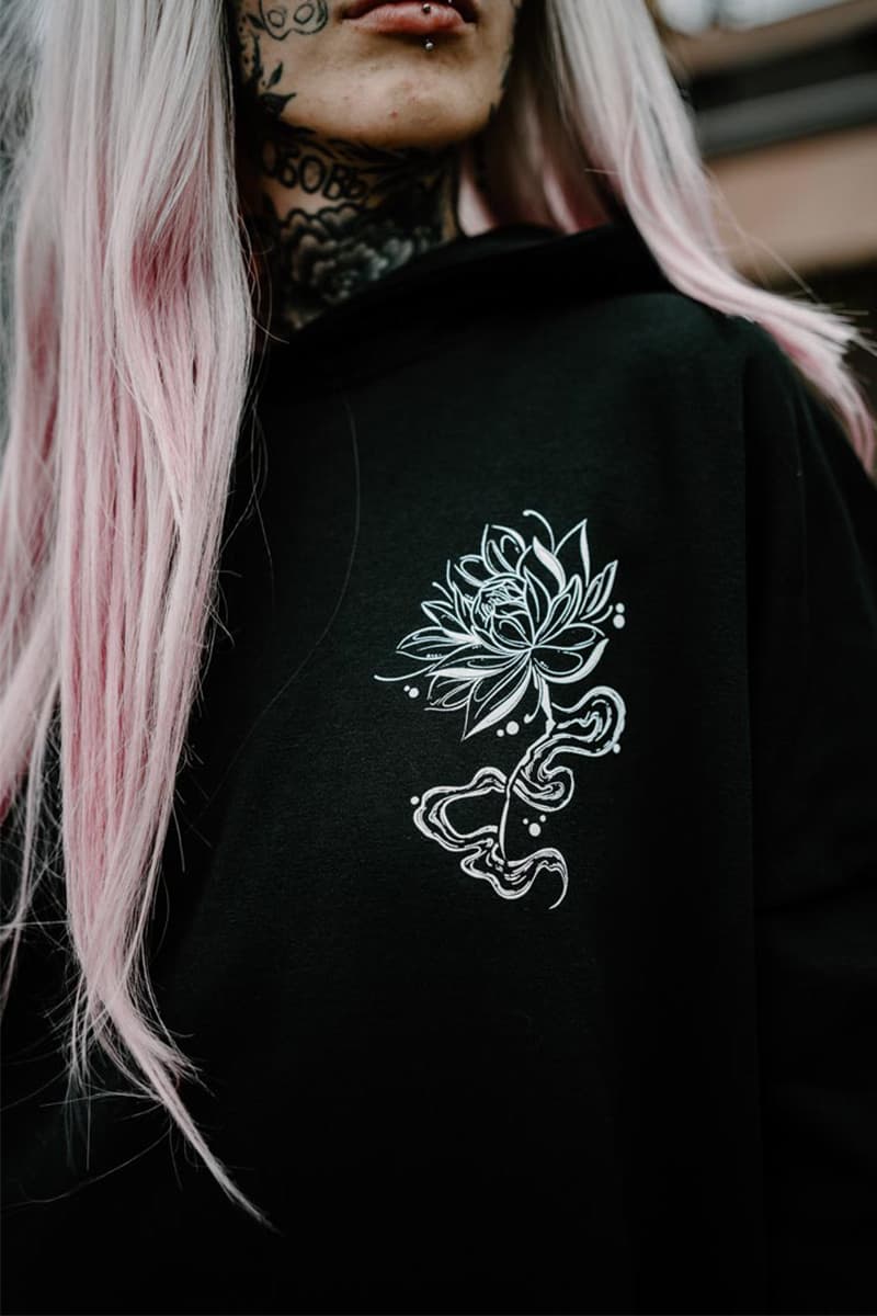 Black oversized hoodie with SERPENT OF SIAM OVERSIZED HOODIE UNISEX print - Wolfpack Clothing