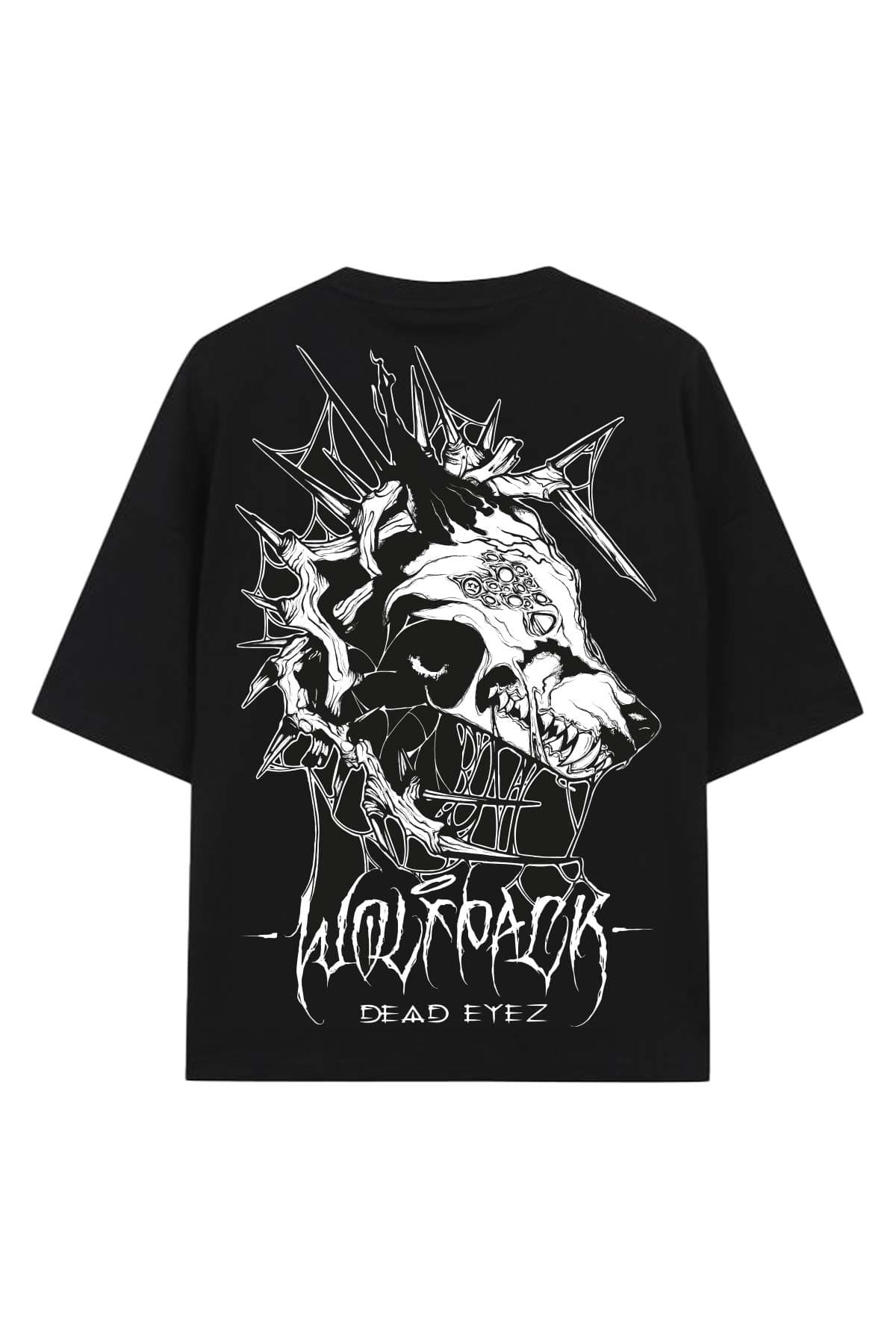 Black oversized t-shirt with BLOOD BITE OVERSIZED TEE UNISEX 2.0 print - Wolfpack Clothing