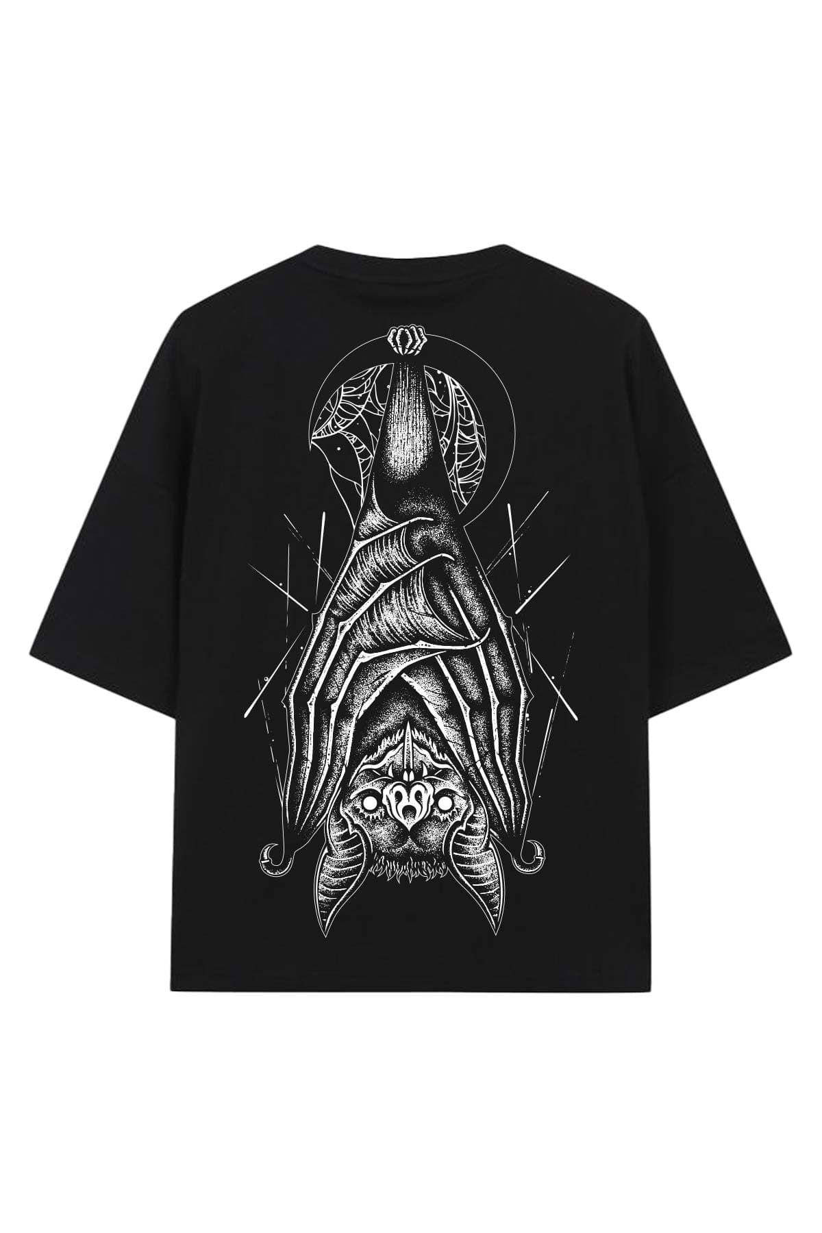 Black oversized t-shirt with ECLIPSE OVERSIZED TEE UNISEX print - Wolfpack Clothing