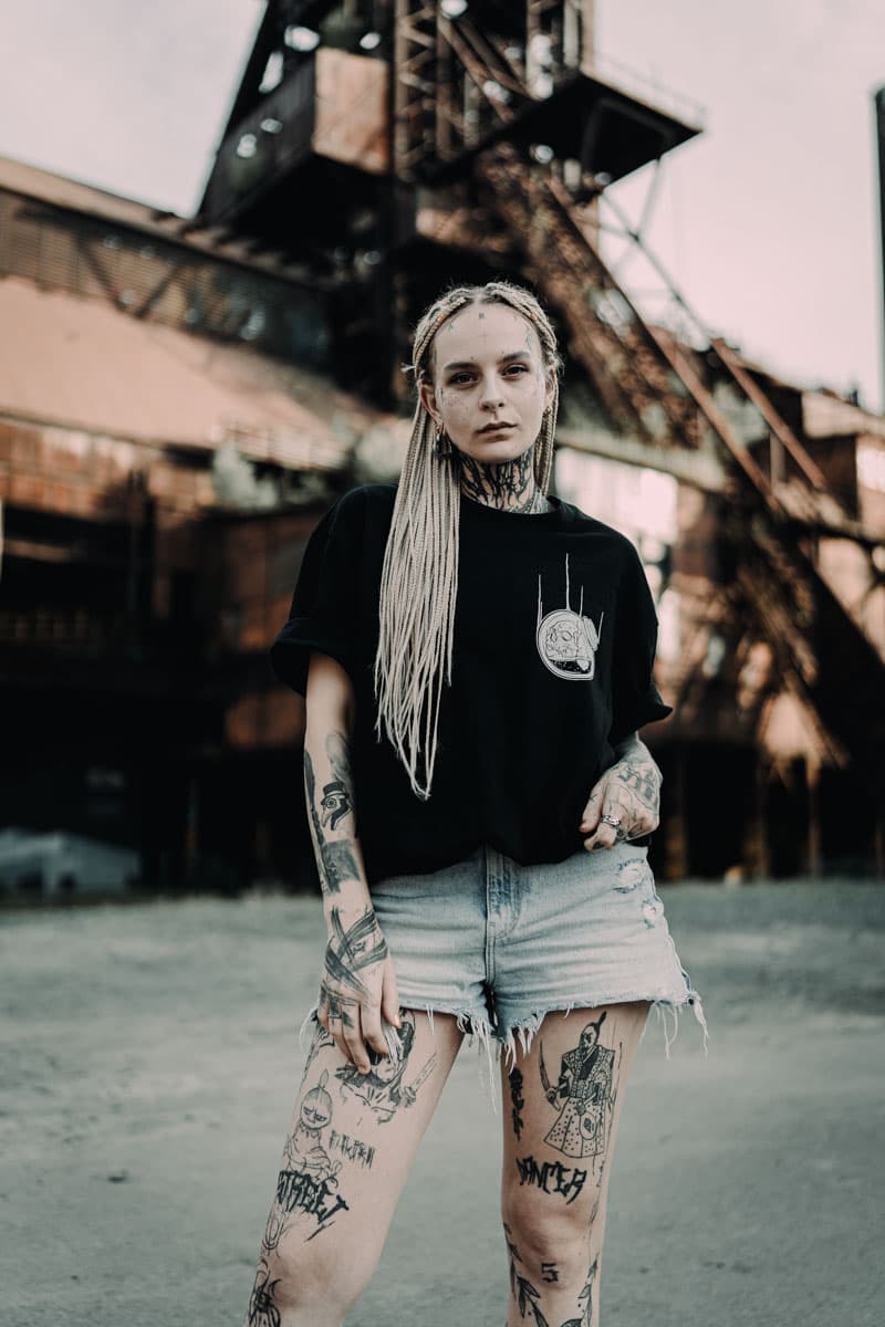 Black oversized t-shirt with FORBIDDEN FRUIT OVERSIZED TEE UNISEX print - Wolfpack Clothing