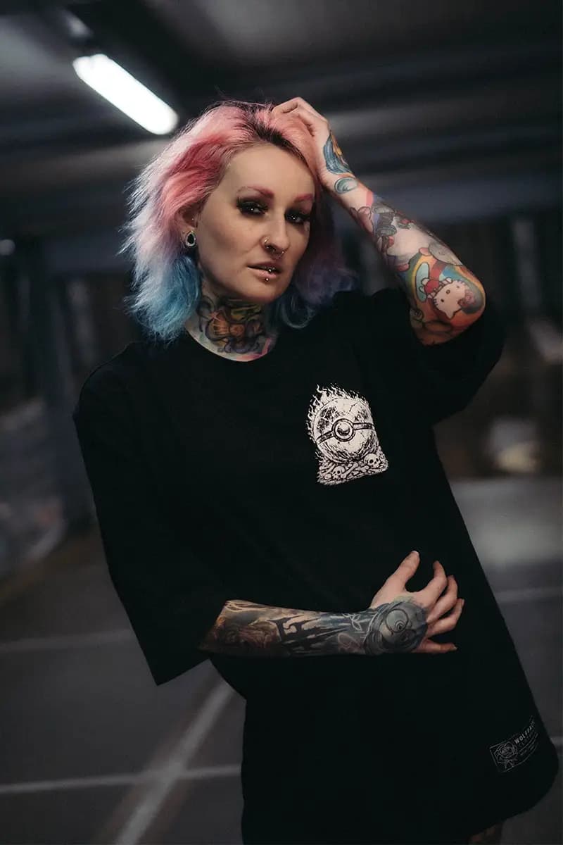 Black oversized t-shirt with HELLFIRE OVERSIZED TEE UNISEX print - Wolfpack Clothing
