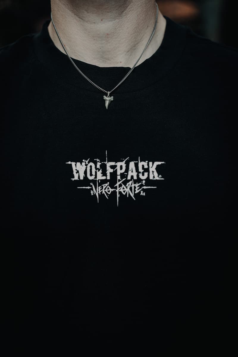 Black oversized t-shirt with NEGATIVE ONE OVERSIZED TEE UNISEX print - Wolfpack Clothing