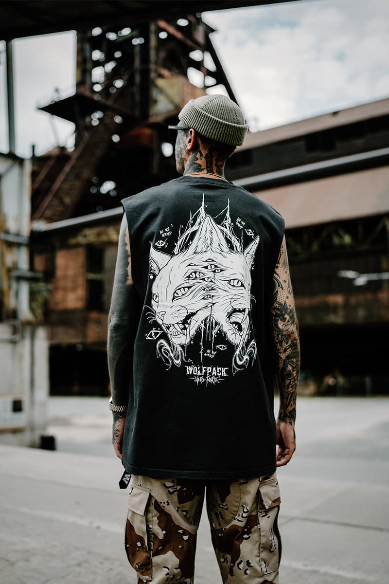 Black heavy tank top with THE MOON HEAVY FADED TANK UNISEX print - Wolfpack Clothing