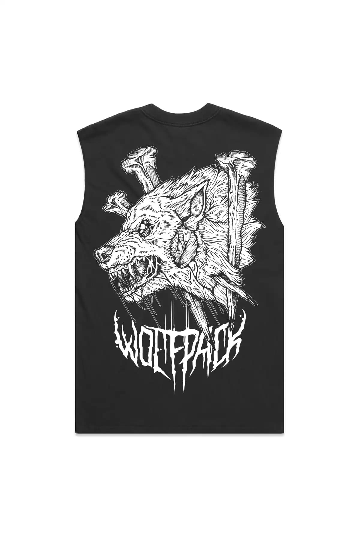 Black heavy tank top with UNDEAD HEAVY FADED TANK UNISEX print - Wolfpack Clothing
