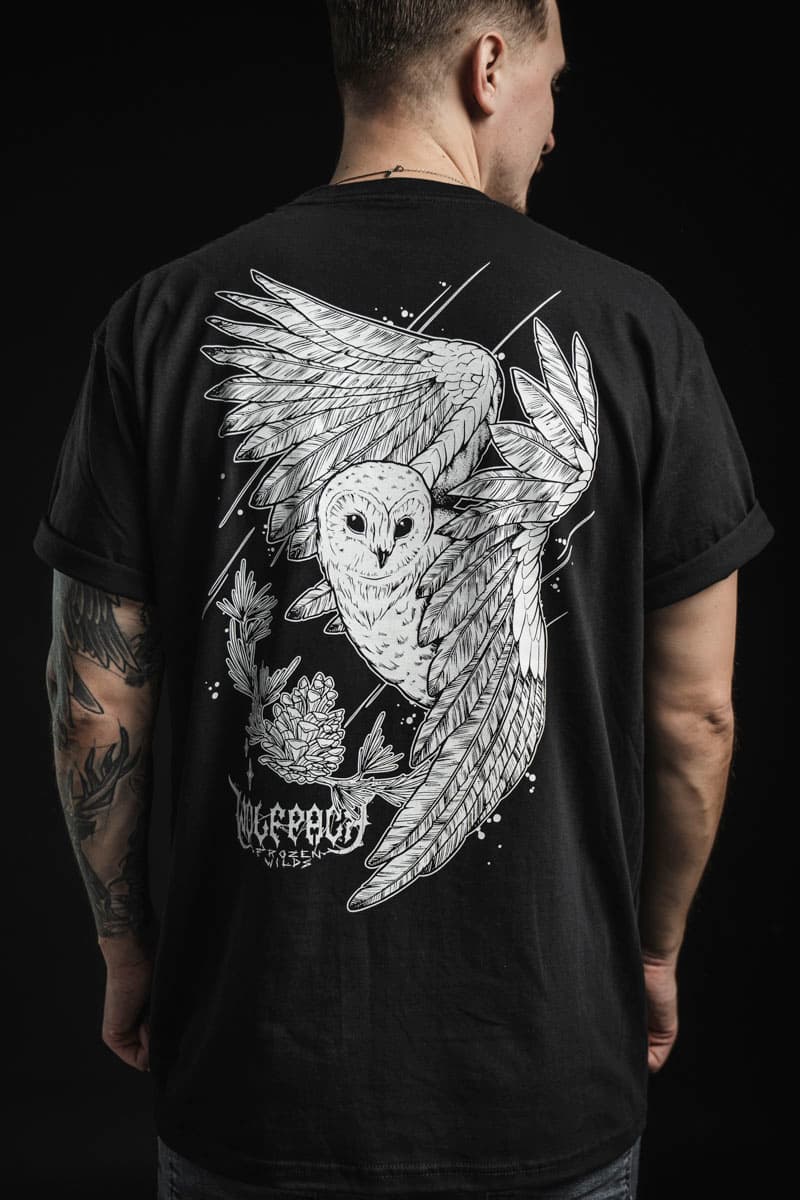 Black t-shirt with ARCTIC WIND TEE UNISEX print - Wolfpack Clothing