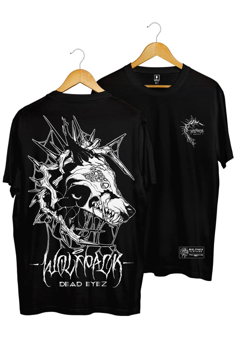 Black t-shirt with BLOOD BITE TEE UNISEX 2.0 print - Wolfpack Clothing
