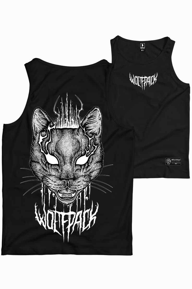 Black tank top with CATHARSIS TANK TOP UNISEX print - Wolfpack Clothing