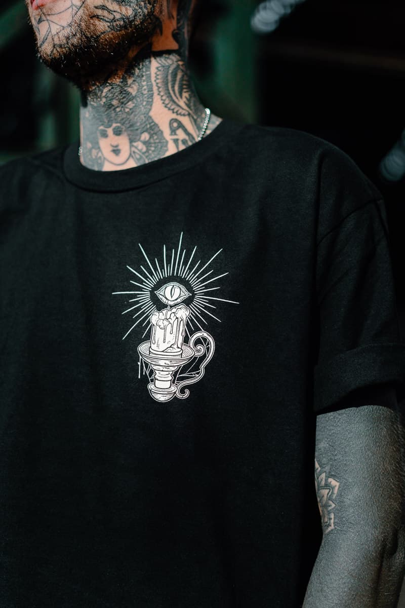 Black t-shirt with MORNING STAR TEE UNISEX print - Wolfpack Clothing