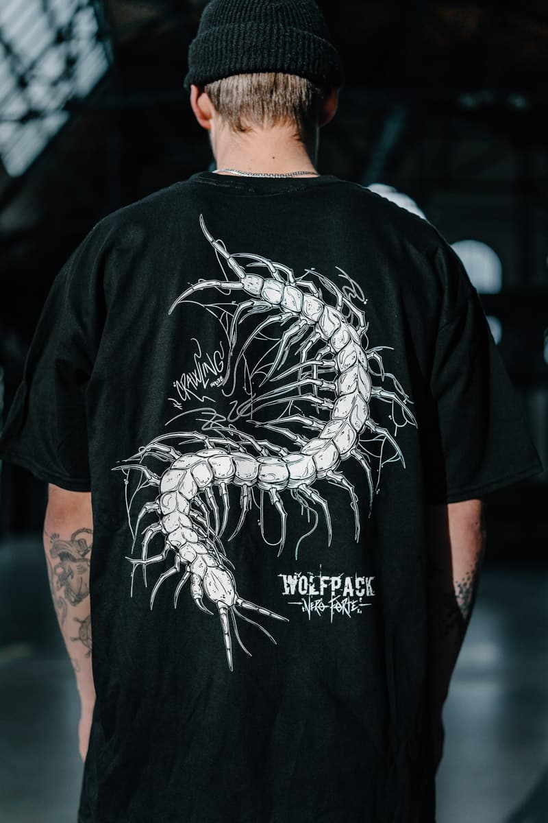 Black t-shirt with NEGATIVE ONE TEE UNISEX print - Wolfpack Clothing