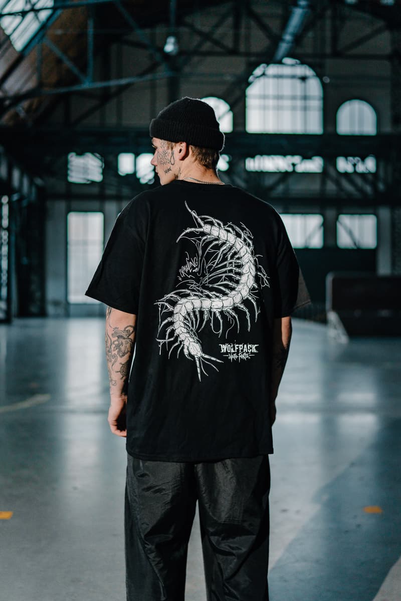 Black t-shirt with NEGATIVE ONE TEE UNISEX print - Wolfpack Clothing