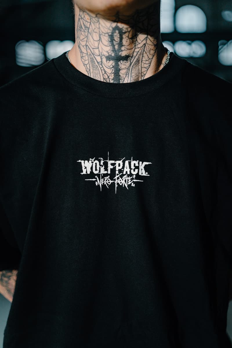 Black t-shirt with NEGATIVE ONE TEE UNISEX print - Wolfpack Clothing