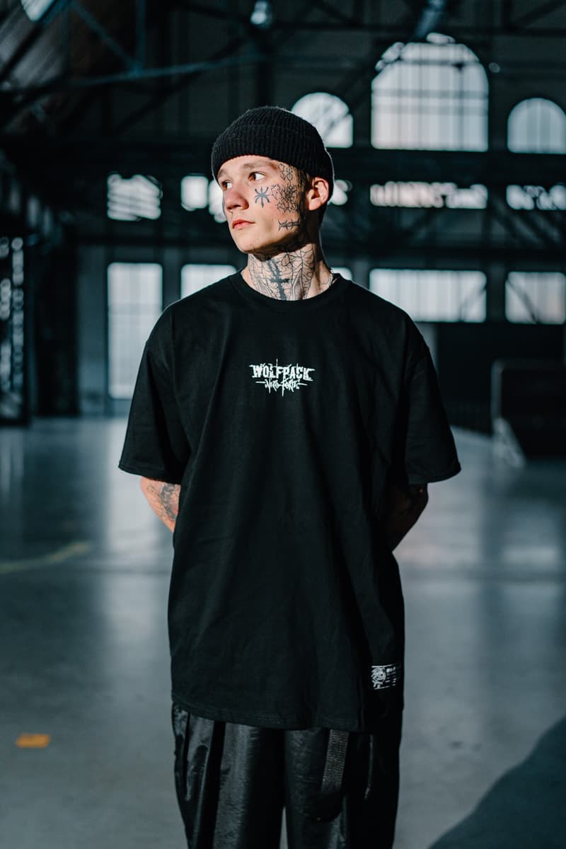 Black t-shirt with NEGATIVE ONE TEE UNISEX print - Wolfpack Clothing