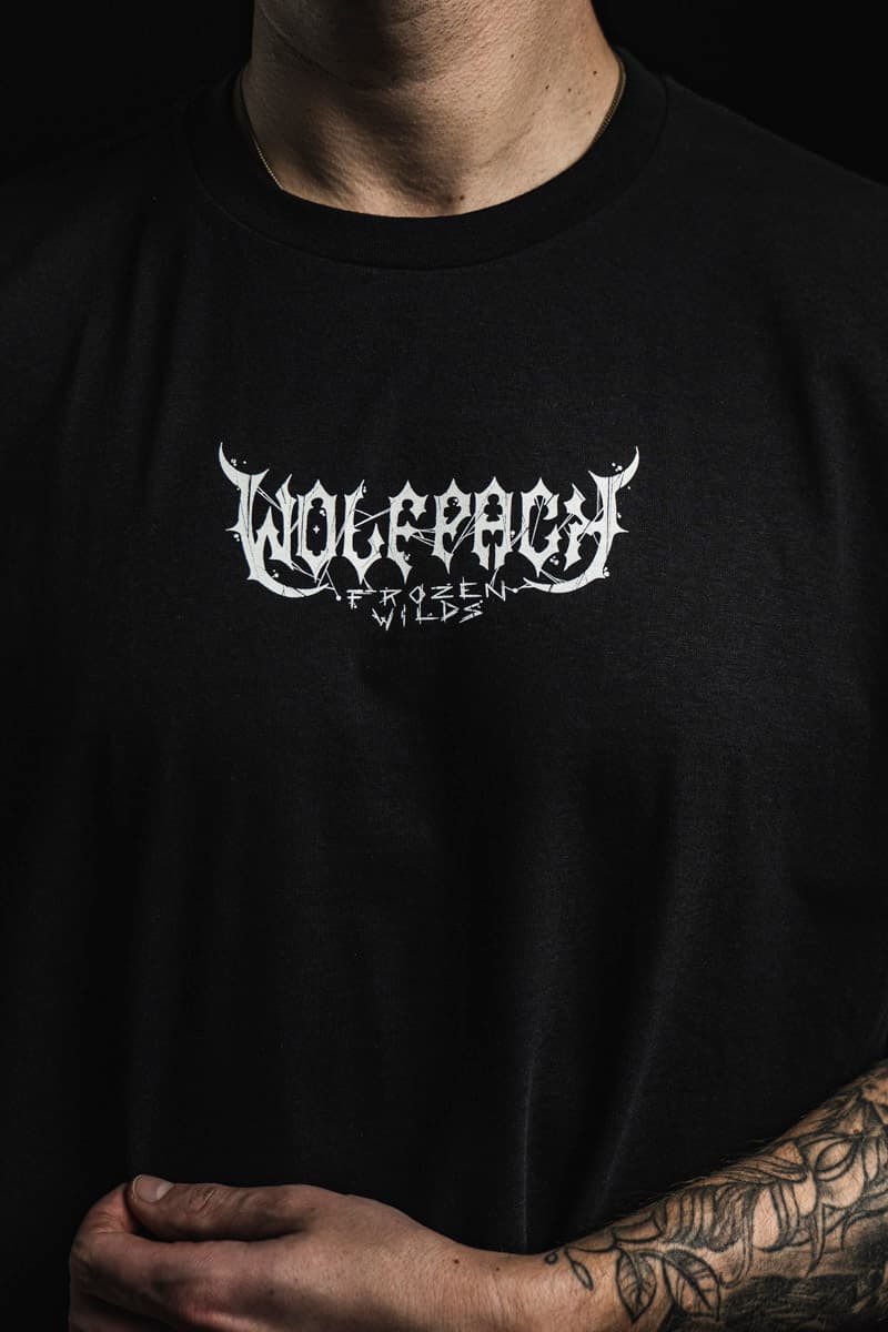 Black t-shirt with NORTH POLE TEE UNISEX print - Wolfpack Clothing